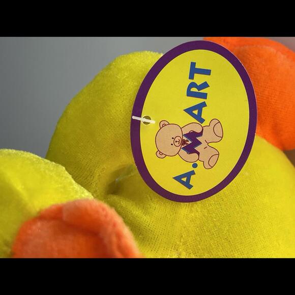 A Mart Corp.Bright Yellow and Orange Plush Duck New With Tag - Picture 5 of 8